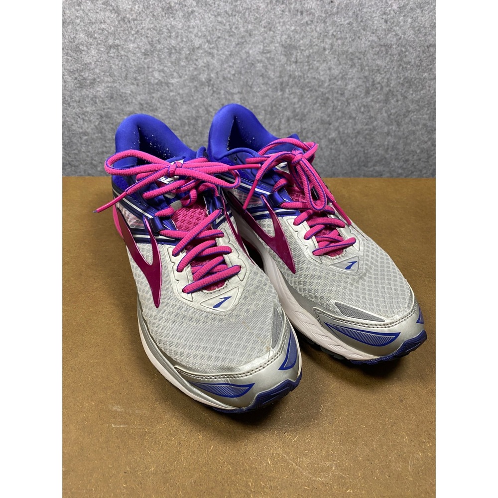 Brooks Ravenna 8 Womens Running Shoes Grey Pink Blue 1202381B006 Size 9.5 B